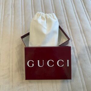Gucci Burgundy Box with Ivory Pouch